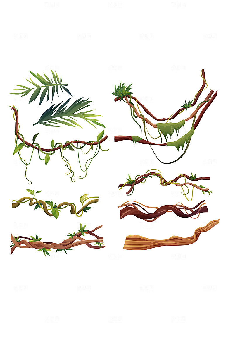 藤木绿植矢量元素