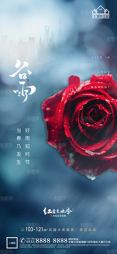 谷雨宣传推广海报