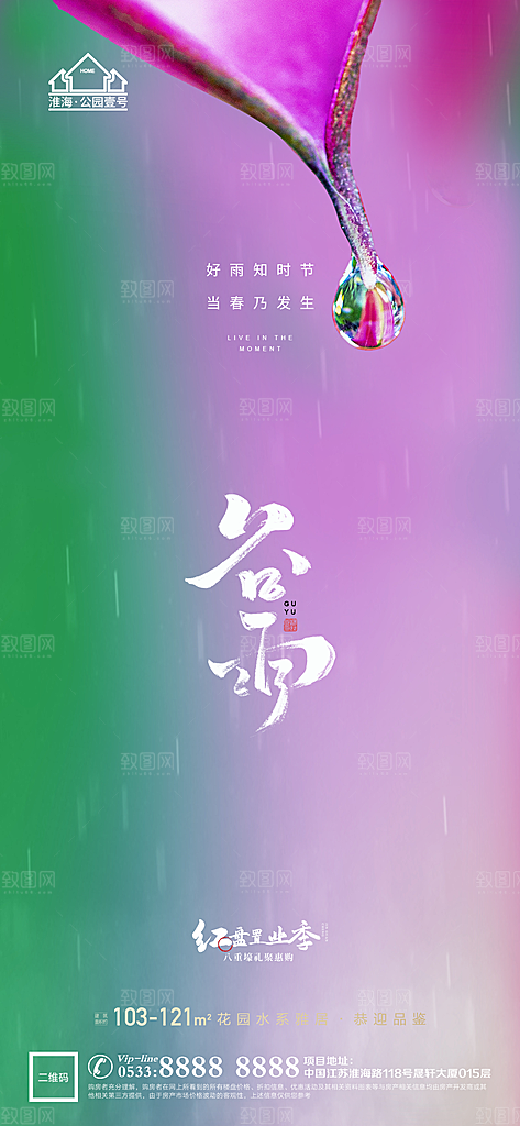 谷雨宣传推广海报