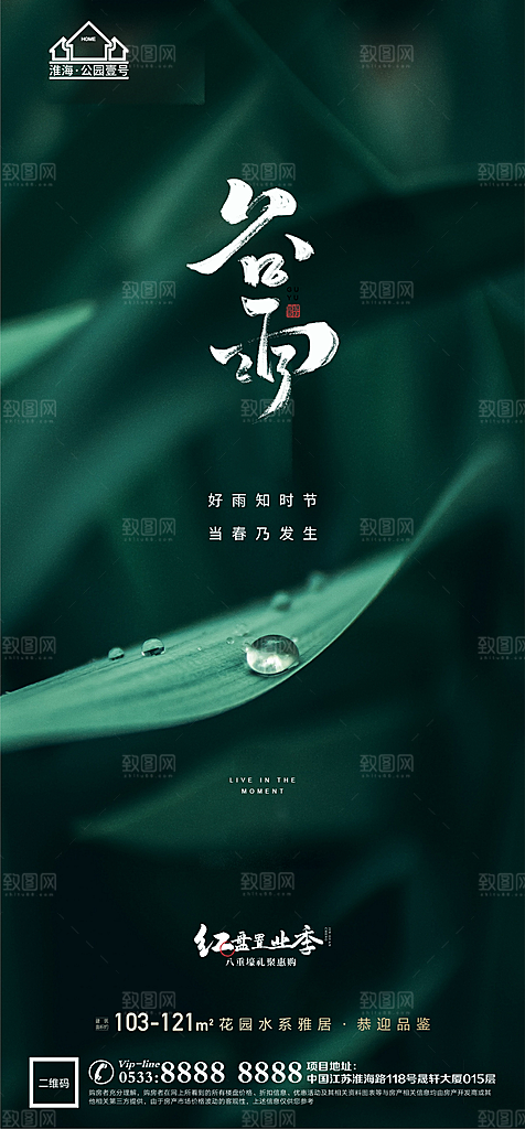 谷雨宣传推广海报