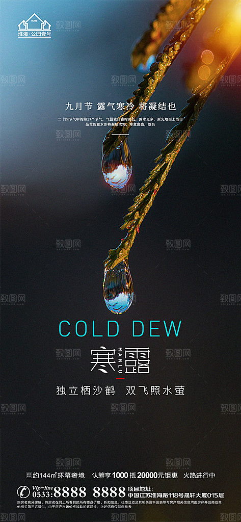 寒露推广宣传海报