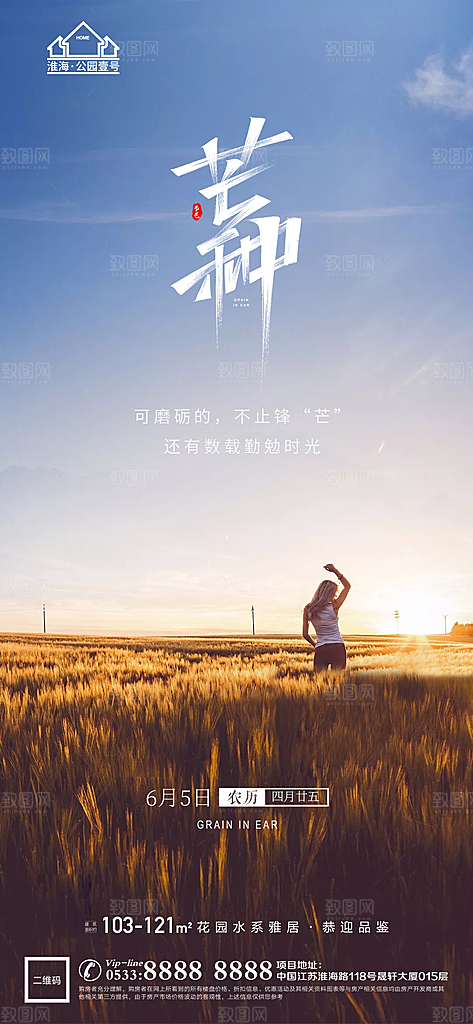 芒种推广宣传海报