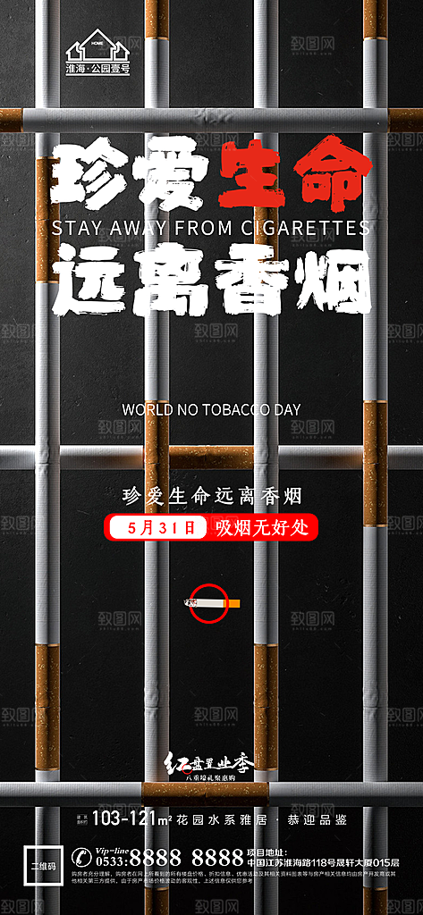世界无烟日推广宣传海报