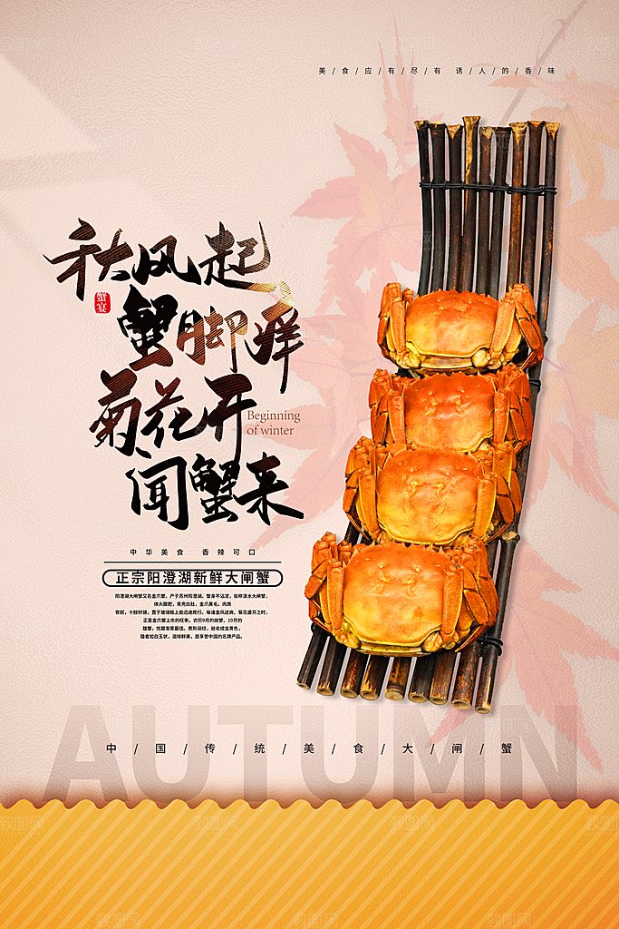 金秋美食大闸蟹图片