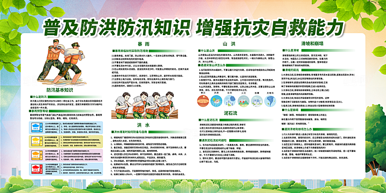 抗洪救灾海报图片