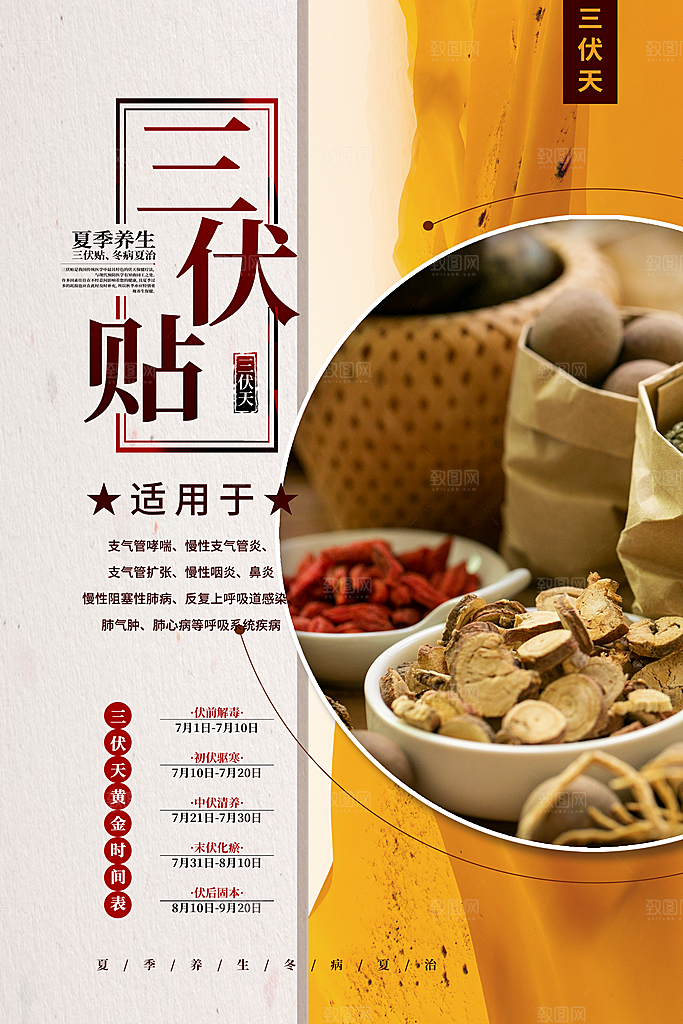 三伏天三伏灸海报图片