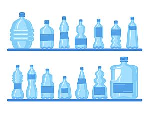 纯净水包装瓶矢量元素