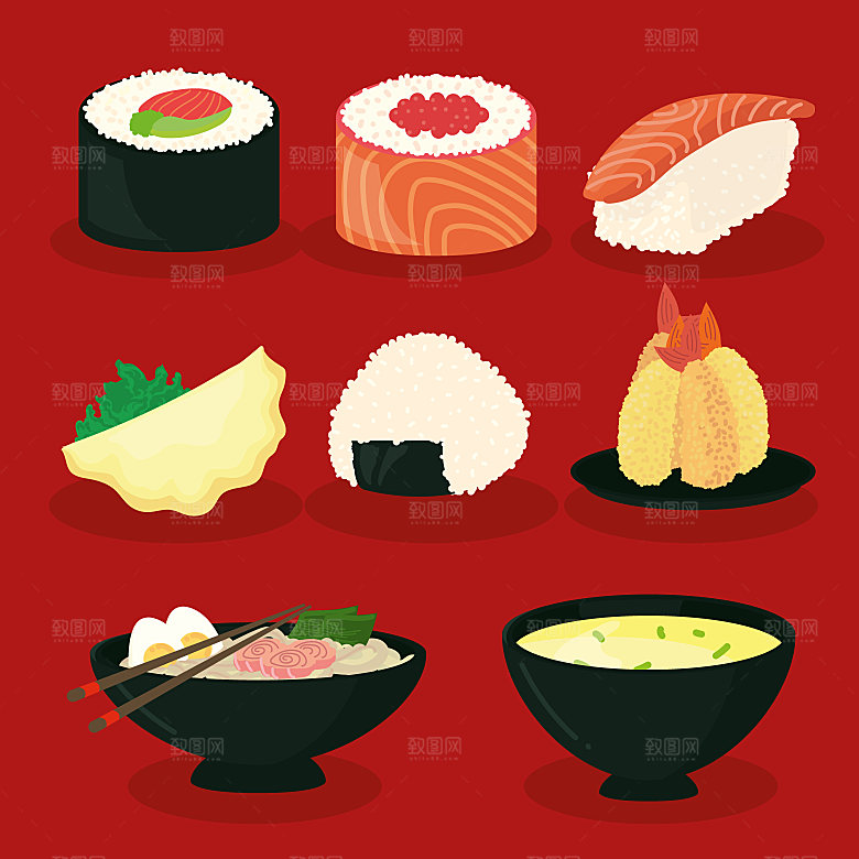 日本料理矢量元素