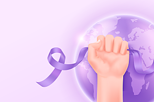 乳腺癌女性健康矢量插画
