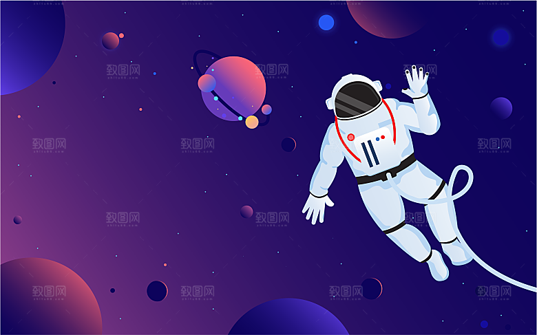 404错误插画太空矢量banner