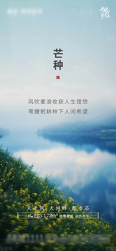 芒种节气设计素材海报
