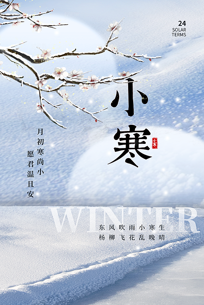小寒24节气海报设计