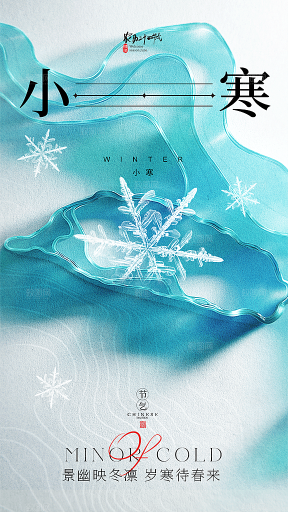 小寒24节气海报设计
