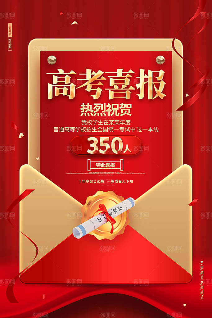 高考冲刺金榜题名海报