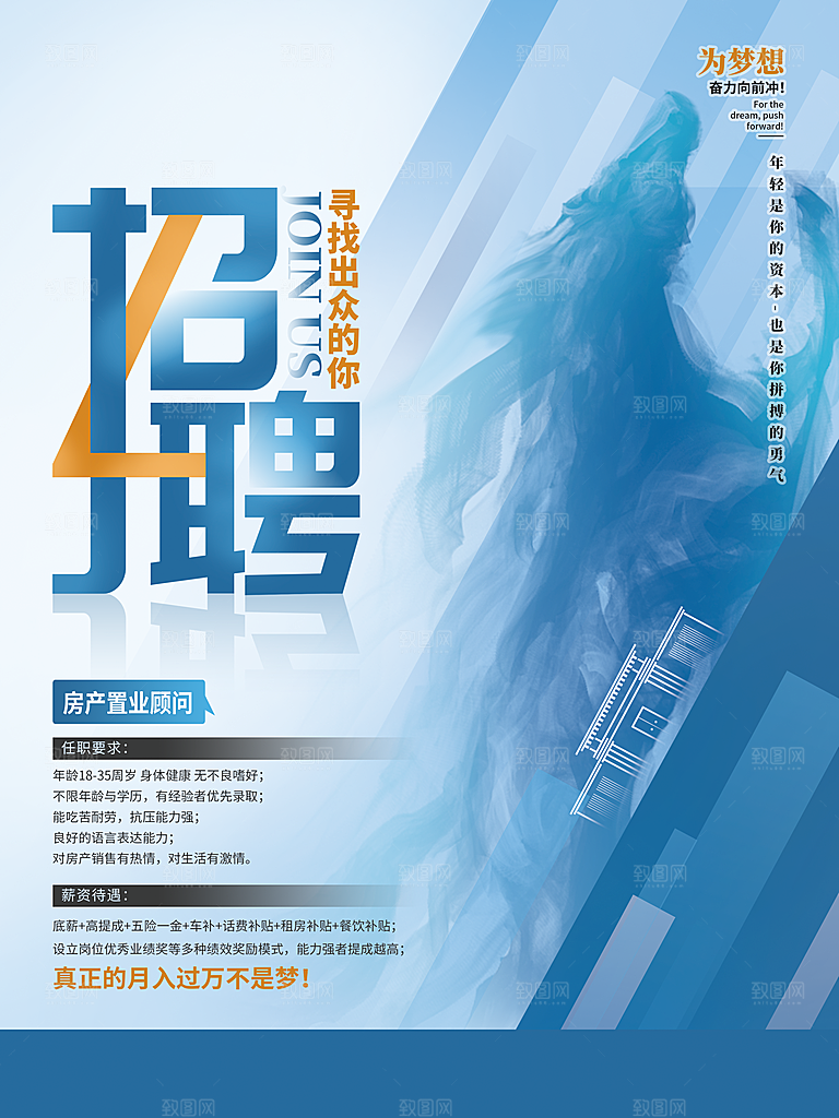 招聘找工作海报图片