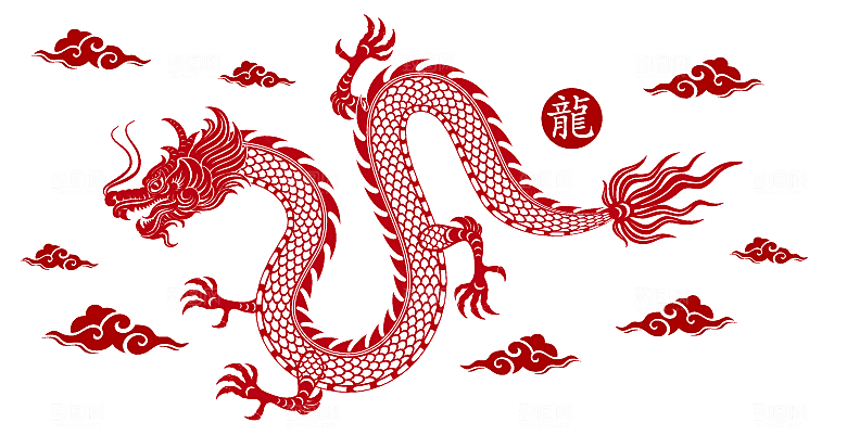 2024龙年简约大气元素