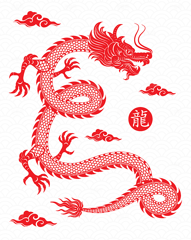 2024龙年简约大气元素