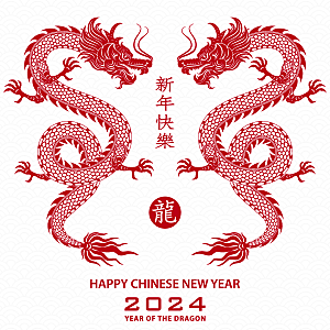 2024龙年简约大气元素