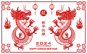 2024龙年简约大气元素