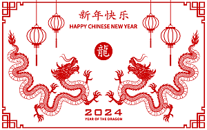 2024龙年简约大气元素