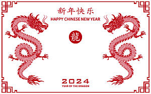 2024龙年简约大气元素
