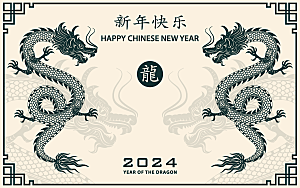 2024龙年简约大气元素