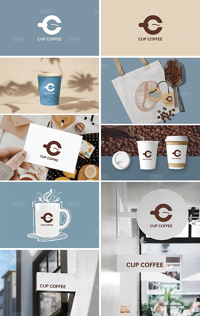 COFFEE咖啡LOGO设计提案