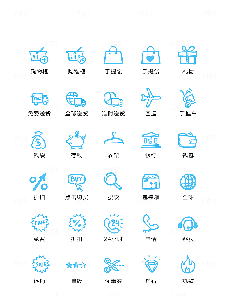 电商网购程序小图标
