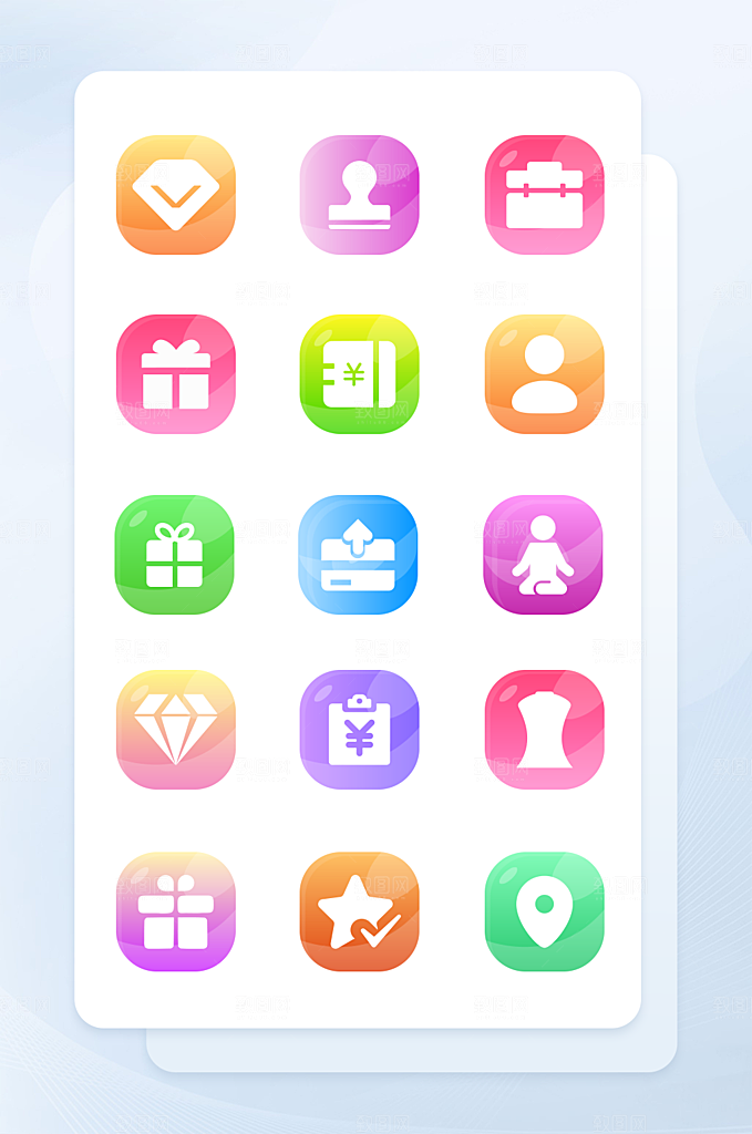 扁平程序应用app图标