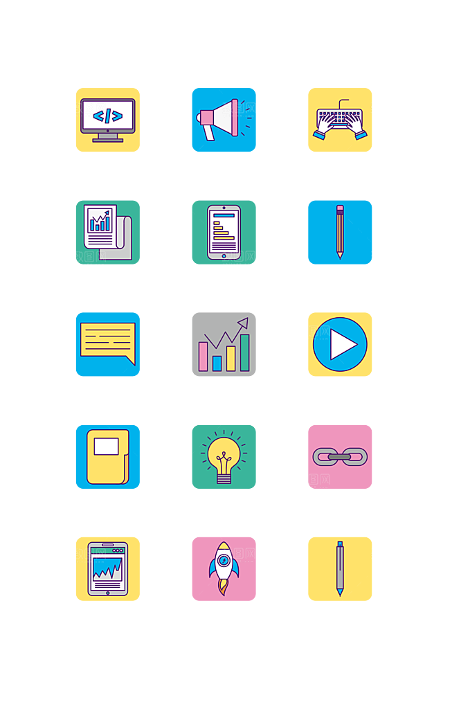 扁平程序应用app图标