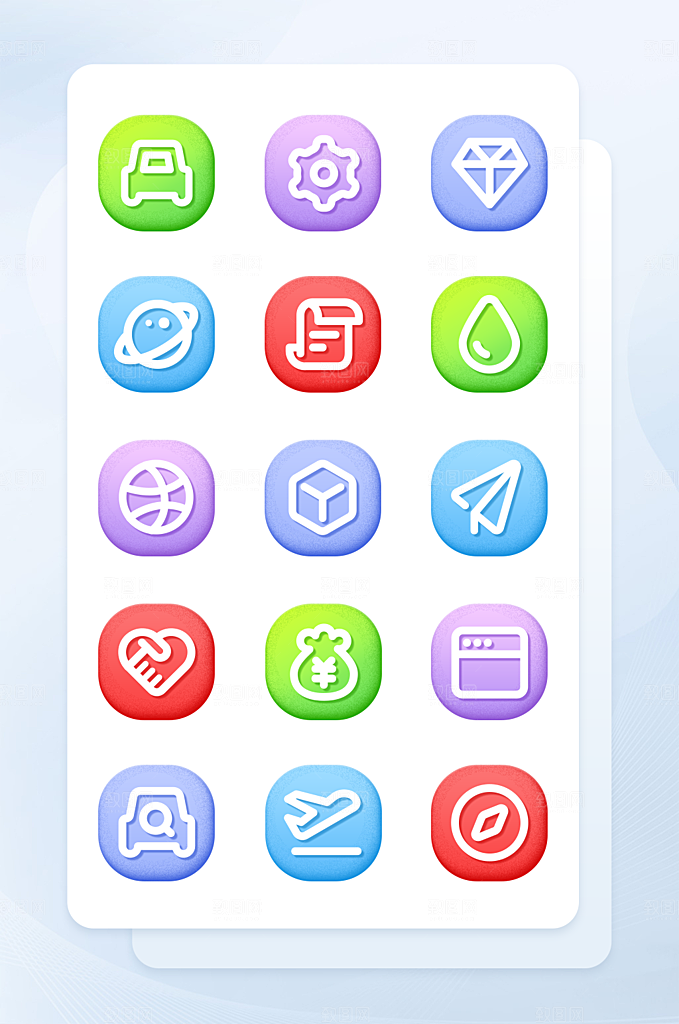 扁平程序应用app图标