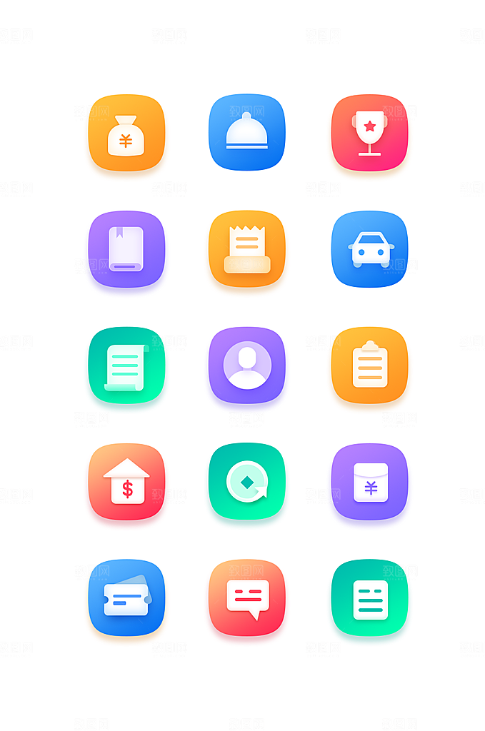 扁平程序应用app图标