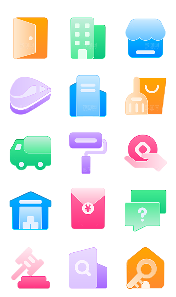 扁平程序应用app图标