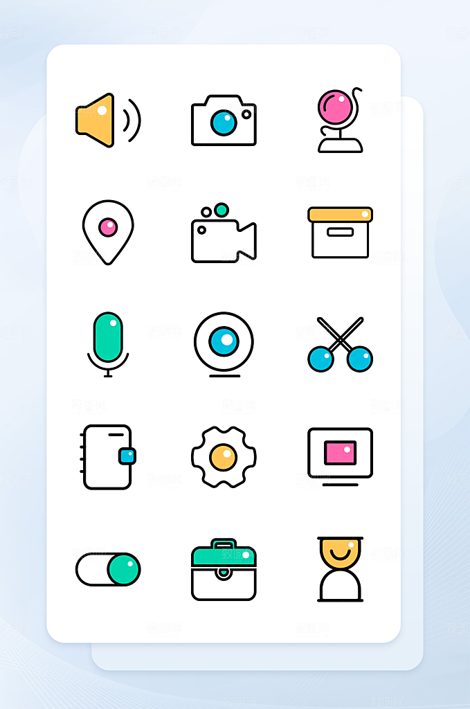 扁平程序应用app图标
