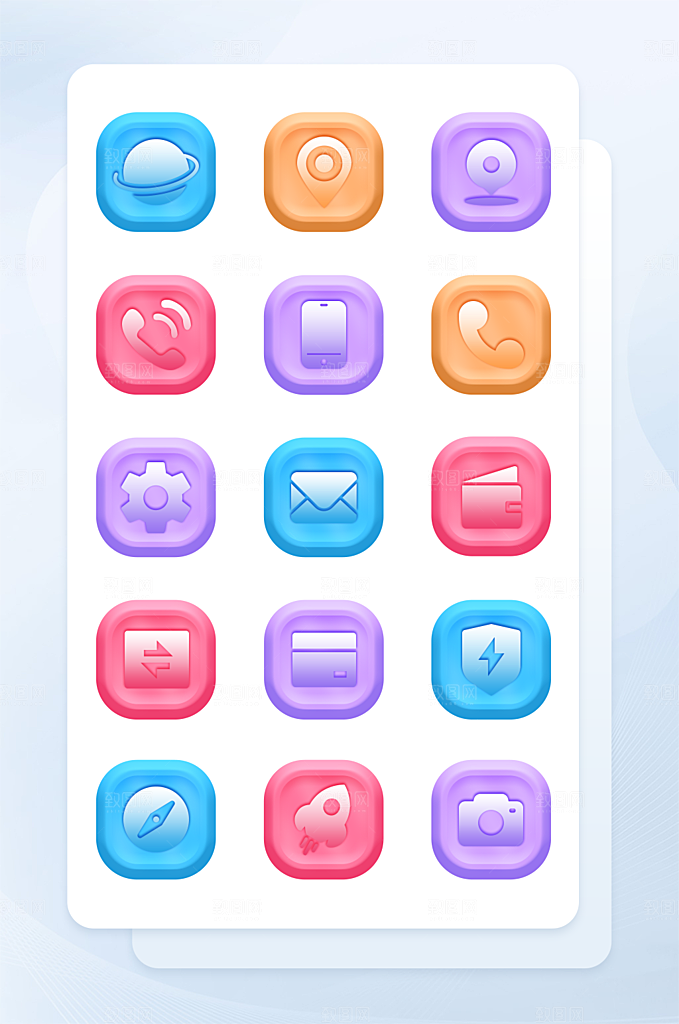 扁平程序应用app图标