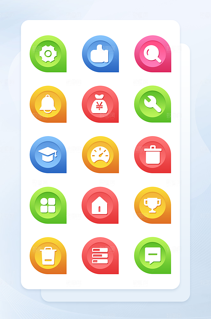 扁平程序应用app图标