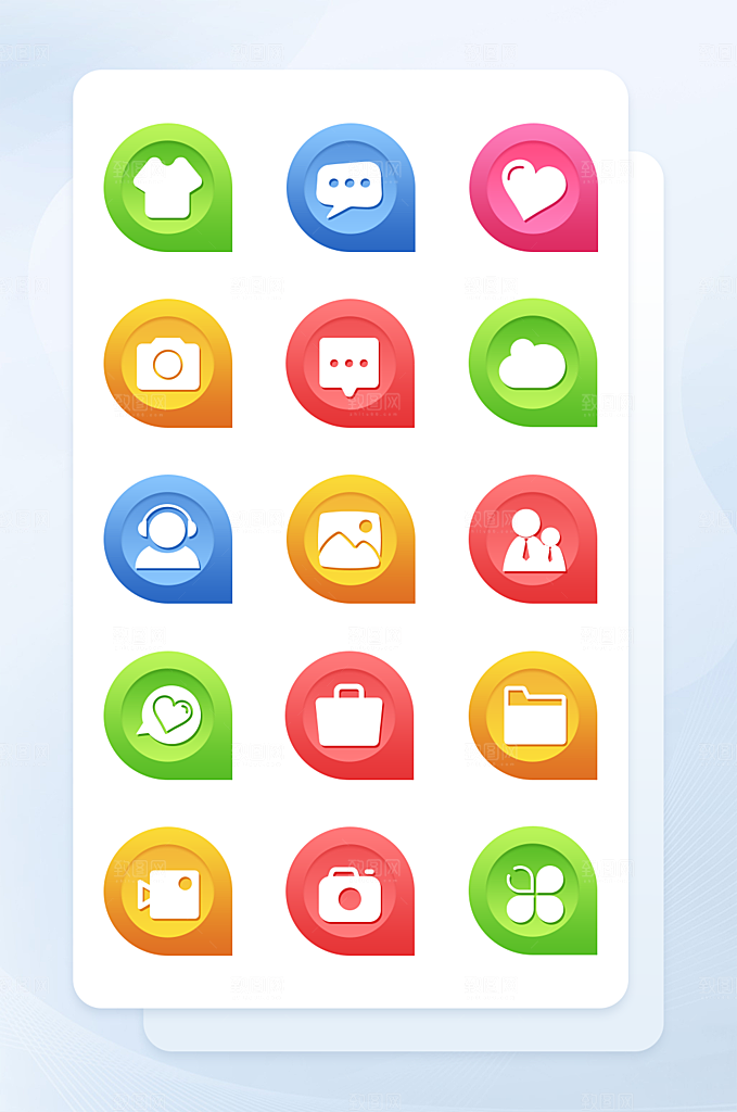 扁平程序应用app图标
