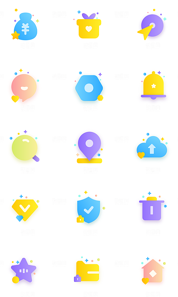 扁平程序应用app图标