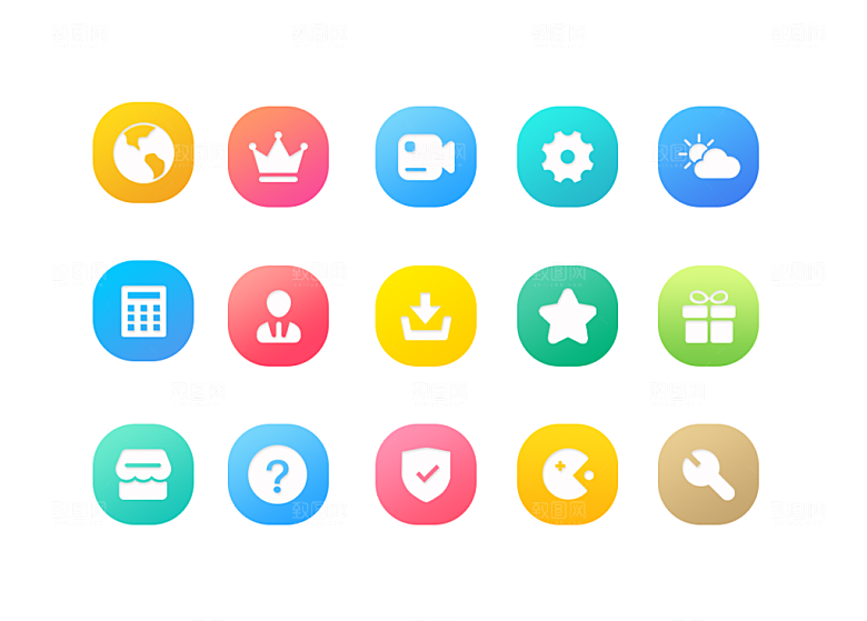 扁平程序应用app图标