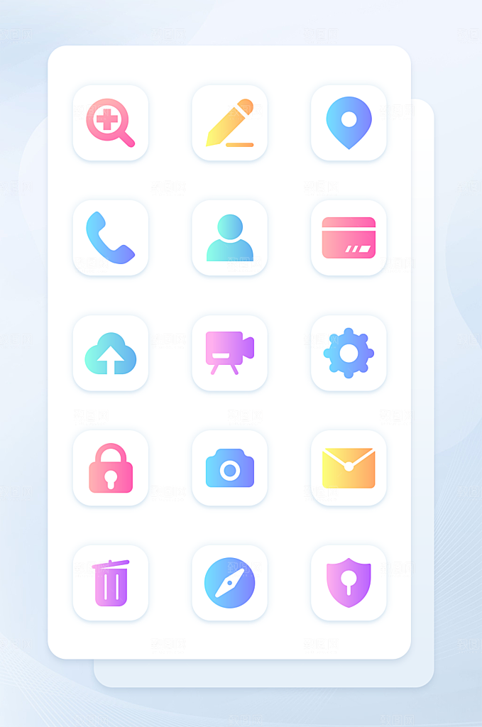 扁平程序应用app图标