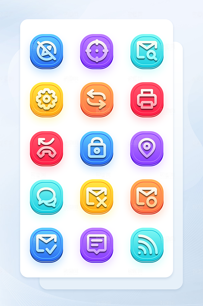 扁平程序应用app图标