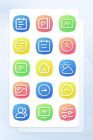 扁平程序应用app图标