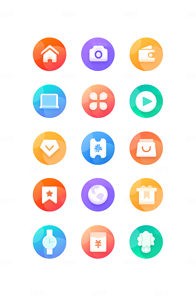 扁平程序应用app图标