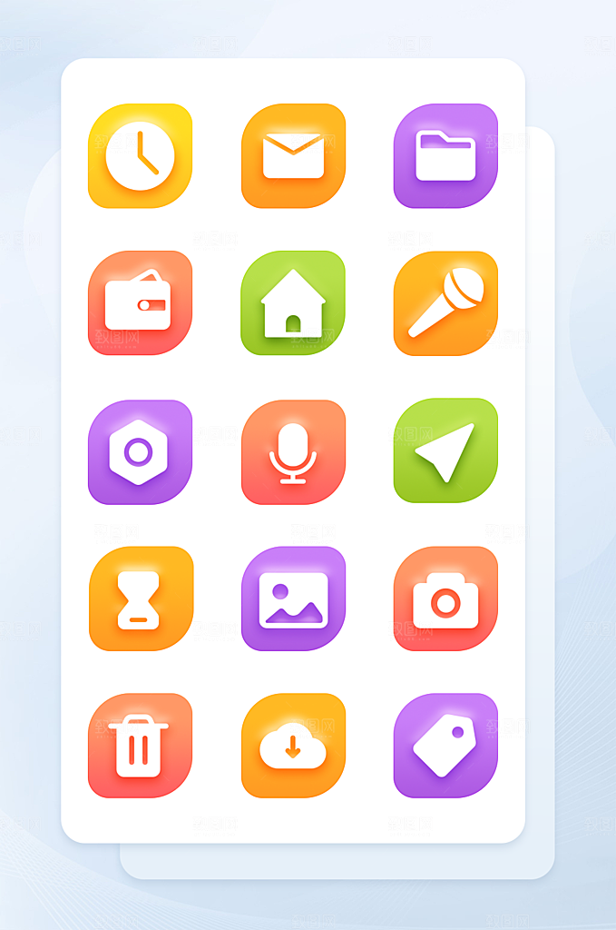 扁平程序应用app图标