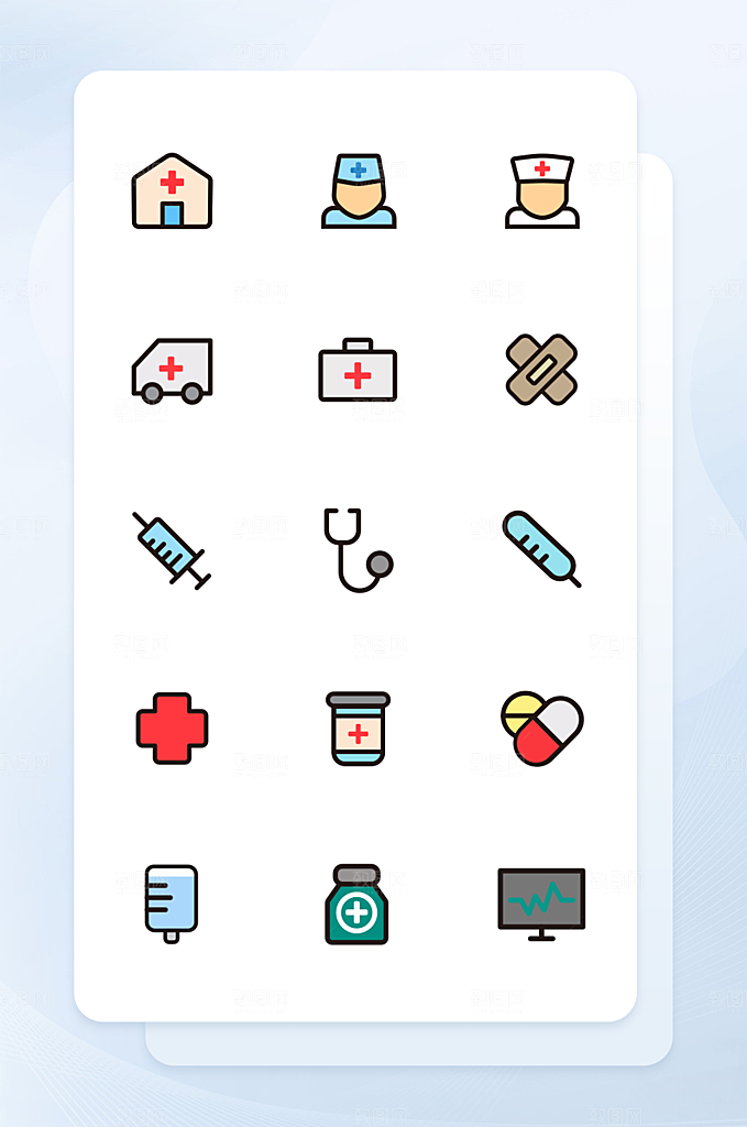 扁平程序应用app图标