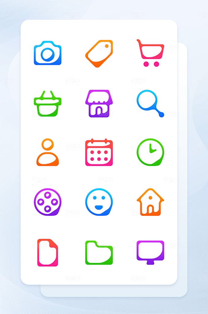 扁平程序应用app图标