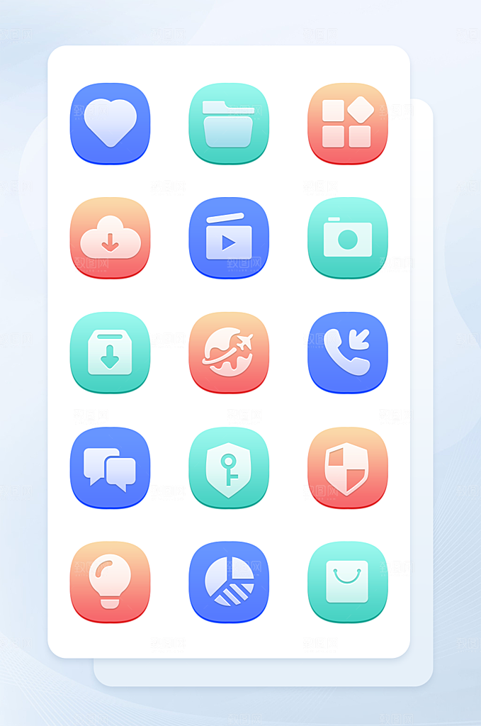 扁平程序应用app图标