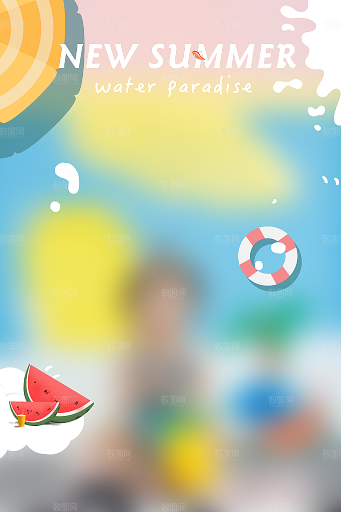 新款儿童文字psd模板影楼可爱百天照海报