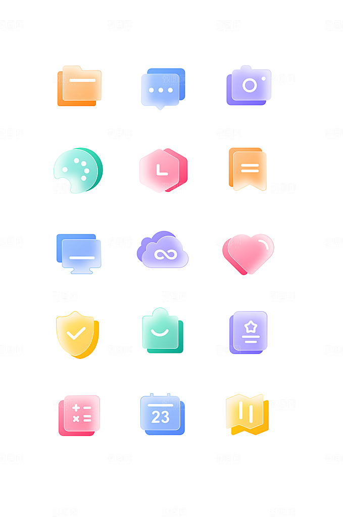扁平程序应用app图标