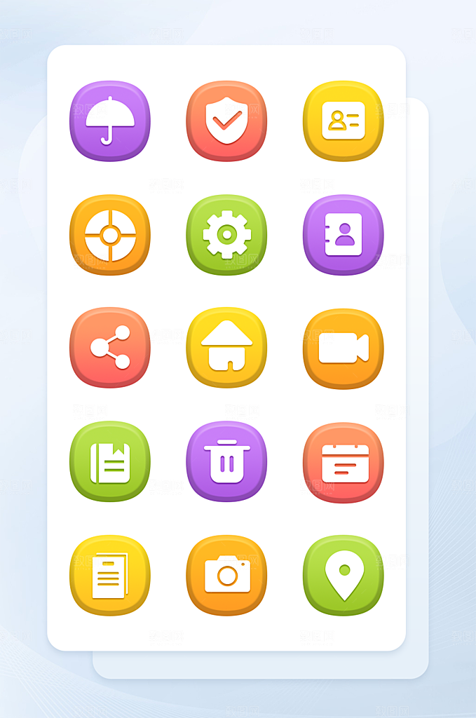 扁平程序应用app图标